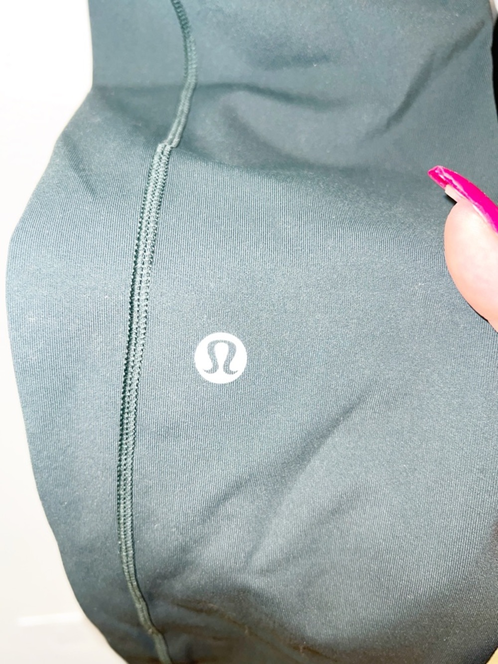 Lululemon Speed Up Tight Dark Green High-Waist Pocket Reflective Leggings - Picture 9 of 15